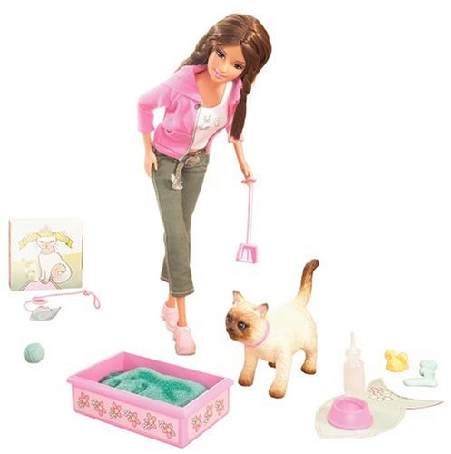 Childrens Toyshop  Toys : Barbie - Teresa & Mika Cat