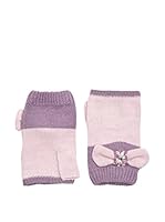 Alice Hannah Calentadores de Brazos Classic Diamante Flower Bow (Violeta)