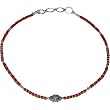 Silver Chain Necklace Carnelian Gemstone Jewelry 19.25 inches (gnklcs334nklc)