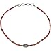 Silver Chain Necklace Carnelian Gemstone Jewelry 19.25 inches (gnklcs334nklc)