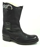 Mens G STAR RAW Asper Hi Mix Black Leather & Denim Calf Boots Sizes 6-12