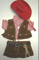 Cowgirl Outfit That Fits Webkinz and 8"-10" Make Your Own Stuffed Animals