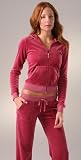 JUICY COUTURE Velour - Juicy Couture Basic Velour Hoodie ENGLISH ROSE Pink (2007 Arrival)