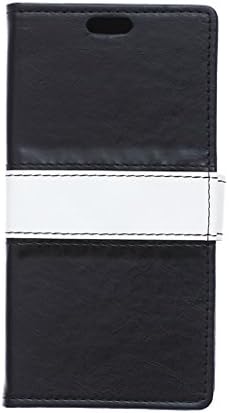 HENGHUA PU Leather Flip Wallet Card Slot Bracket Back Case Cover for Wiko Ridge Fab 4G Black