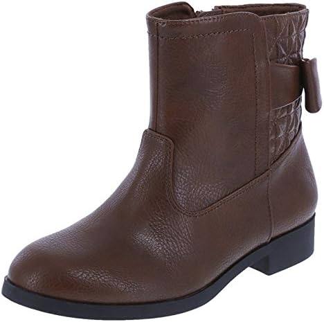 Liv and Maddie Girls' Brown Girls' Quilted Bow Boot 2 Regular