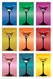 Martini Glasses (Pop Art 2) Art Poster Print - 24