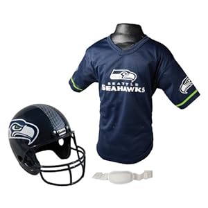 Franklin Sports NFL Seattle Seahawks Replica Youth Helmet and Jersey Set