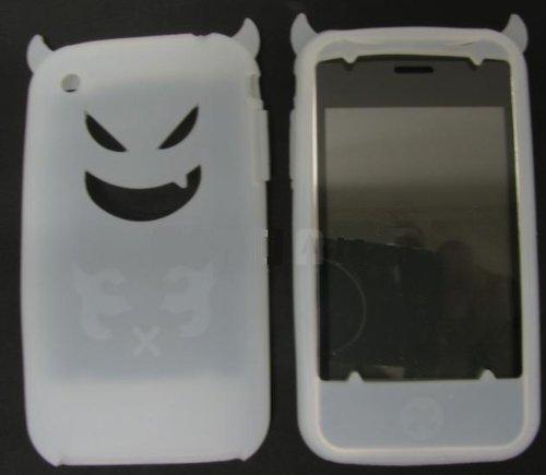 New Devil Silicone Back Skin Case Cover for iPhone 3G 3GS White