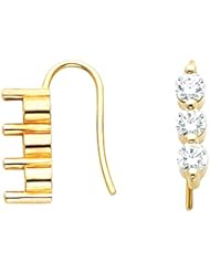 14K Yellow Gold Diamond Earrings - 0.90 Ct. -- LIFETIME WARRANTY