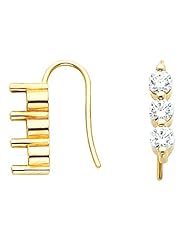 14K Yellow Gold Diamond Earrings - 2.40 Ct. -- LIFETIME WARRANTY