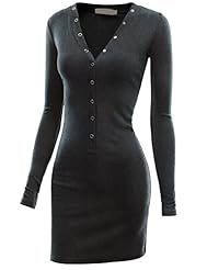 Sexy V-neck Long Sleeves Cotton/Polyester Fitted Mini Dress 