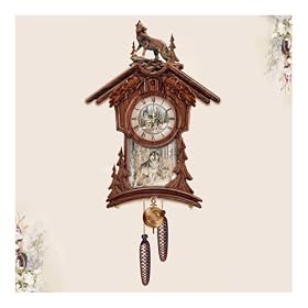 Al Agnew Nature's Timeless Majesty Wall Hanging Wolf Art Cuckoo Clock