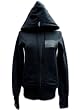 3LLP Zip-Up Hoody: Women's stretch French Terry Zip-Up Hood with leather logo patch