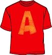 Alivin and the Chipmunks Distressed "A" Costume Men's Tee, Red