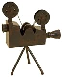 Antiqued Movie Two Reel Spool Camera W Tripod