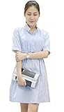 マタニティ ワンピース 産前 ゆったり 通勤にも ウェスト リボン 付き 調整可能 夏 綿100％ オリジナルアイテム付き 892-16282