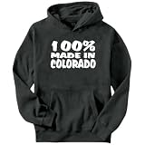100% MADE IN Colorado Usa States Mens Hoodie (Dark Silver, Sizes X-Small - XXX-Large)