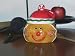 Old Time Pottery-Covered Christmas Candy Dish-Gingerbread Man
