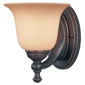 Hardware House 544957 4-1/2-by-8-1/2-Inch Bath/Wall Lighting Fixture, Oil Rubbed Bronze