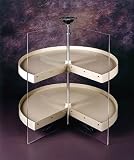 28 inch Pie Cut Door Mount Lazy Susan Set Almond