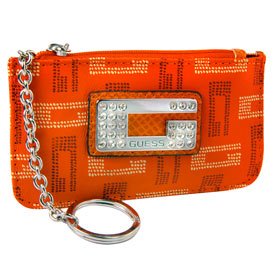 Buy Ladies Naomi Orange Logo Print Coin Purse Holder Wallet by Guess by GUESS