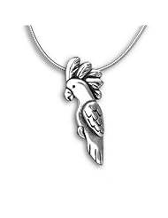 Sterling Silver Cockatoo Pin Pendant by The Magic Zoo