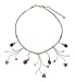 Amethyst choker, 'Jungle Dancer' 2" W 17" L