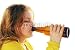 Wallmonkeys Peel and Stick Wall Decals - Girl Is Drinking Beer - Removable Graphic