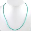 Turquoise Satin Choker Necklace with 2" extender, 16" and 18" lengths available, #8864