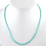 Turquoise Satin Choker Necklace with 2 extender, 16 and 18 lengths available, #8864