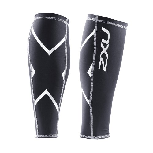 2XU Unisex Adult Compression Calf Guard (Black, Small)