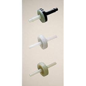 Nylon Miniature Check Valve, 1/4" hose barb, fluorosilicone diaphragm