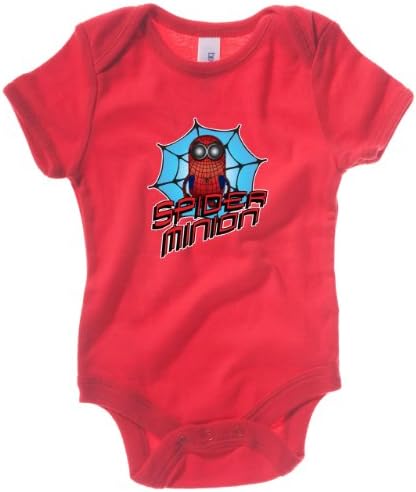 Badass Babies Unisex Baby Spider Minion Babygrow 3-6 Months Red