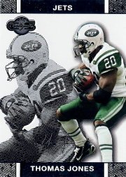 2007 Topps Co-Signers Football Card # 18 Thomas Jones - New York Jets - Premium NFL Trading Card in Protective Display Case