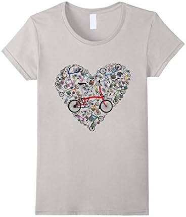 Women's I Love Brompton Bikes T-Shirt Large Silver