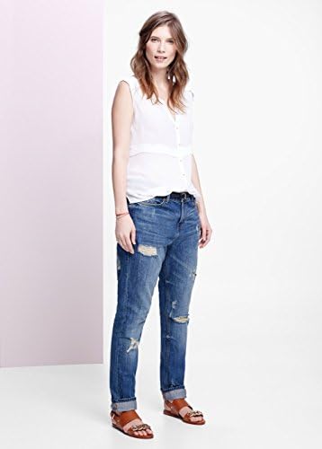 Violeta By Mango Women's Flowy Textured Blouse, Off White, 10