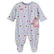 Newborn Girls' Just One Year Flowers Fleece SNP - Blue