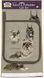 Schnauzer Kitchen Towel & Potholder Gift Set