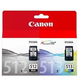 2 Cartouches Canon (1 x PG 512 noir, 1 x CL 513 couleur)