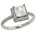 Pave Set Diamond Engagement Ring .55cttw (cz center)