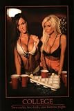 College two racks breasts boobs beer pong poster 23x35 Poster Print, 23x35