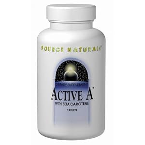 SOURCE NATURALS Active A w  Beta Carotene 25,000 IU 60 tabs by Source Naturals