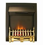 The Adam Ribbon Black Electric Fire + Antique Blenheim Fret