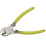 SODIAL(R)黄色い緑のハンドルのケーブルのプライヤーカッター