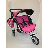 Mommy and me Twin Doll Jogger 9367B with Free Sports Bag and 2 BLANKETS