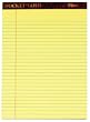 TOPS 63950 Docket Gold Legal Ruled Pad, Letter Size, Canary, 20#, 50 Sheets/Pad, 12/pack