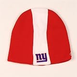 New York Giants Red Center Stripe Knit Beanie