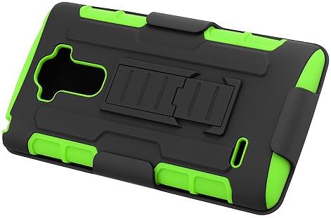 LG V10 Case,X STORE INC(TM)Green Skin Case Armor Shock Proof Heavy Duty With Swivel Belt Clip Cover with Stand Black Holster+Free Stylus Pen+Free Premium Screen Protecto(GREEN/BLACK)
