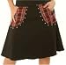 Folter WOMENS STUDDED PLAID SKIRT IN BLACK