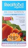 Country Life - Real Food Organics - His Daily Nutrition - 120 Tabs